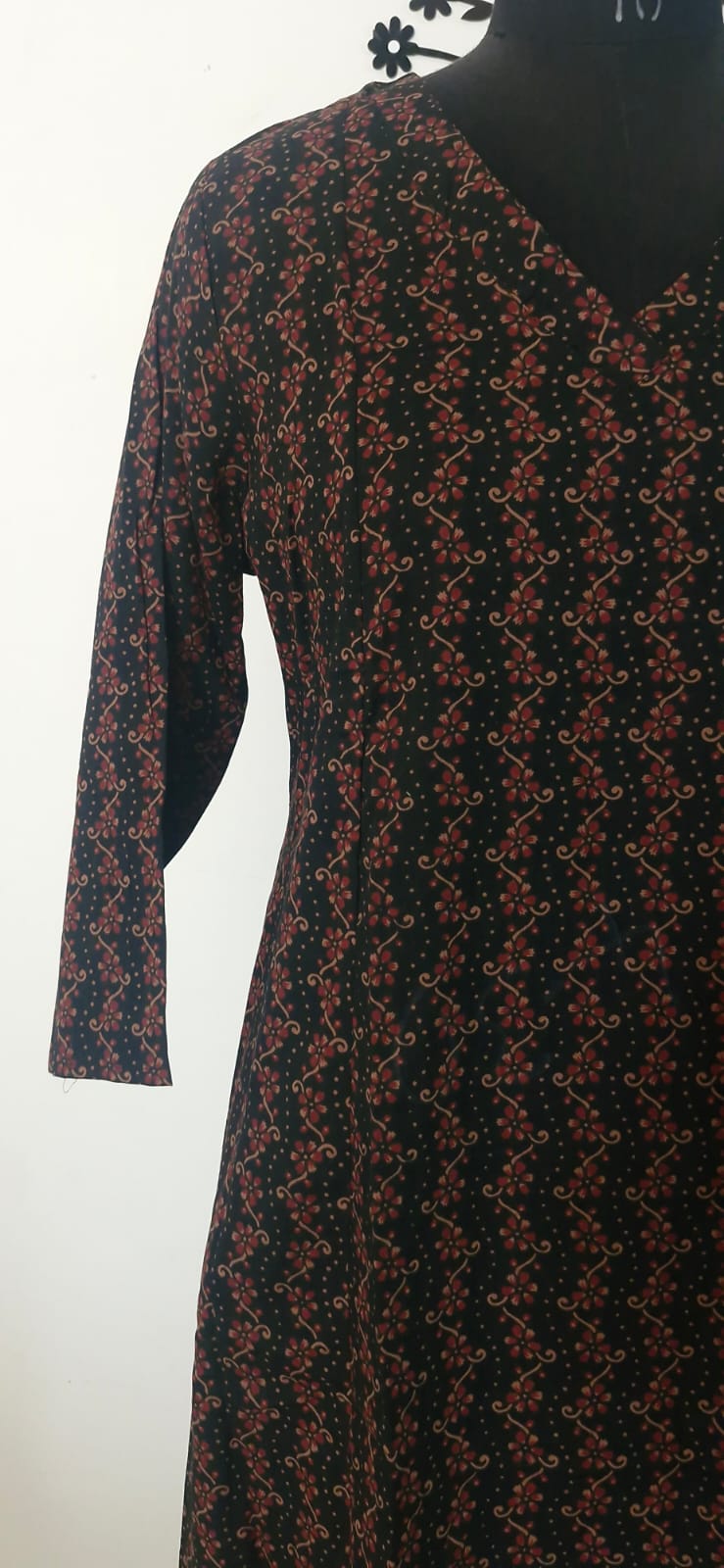 Black and coffee brown Aline kurta