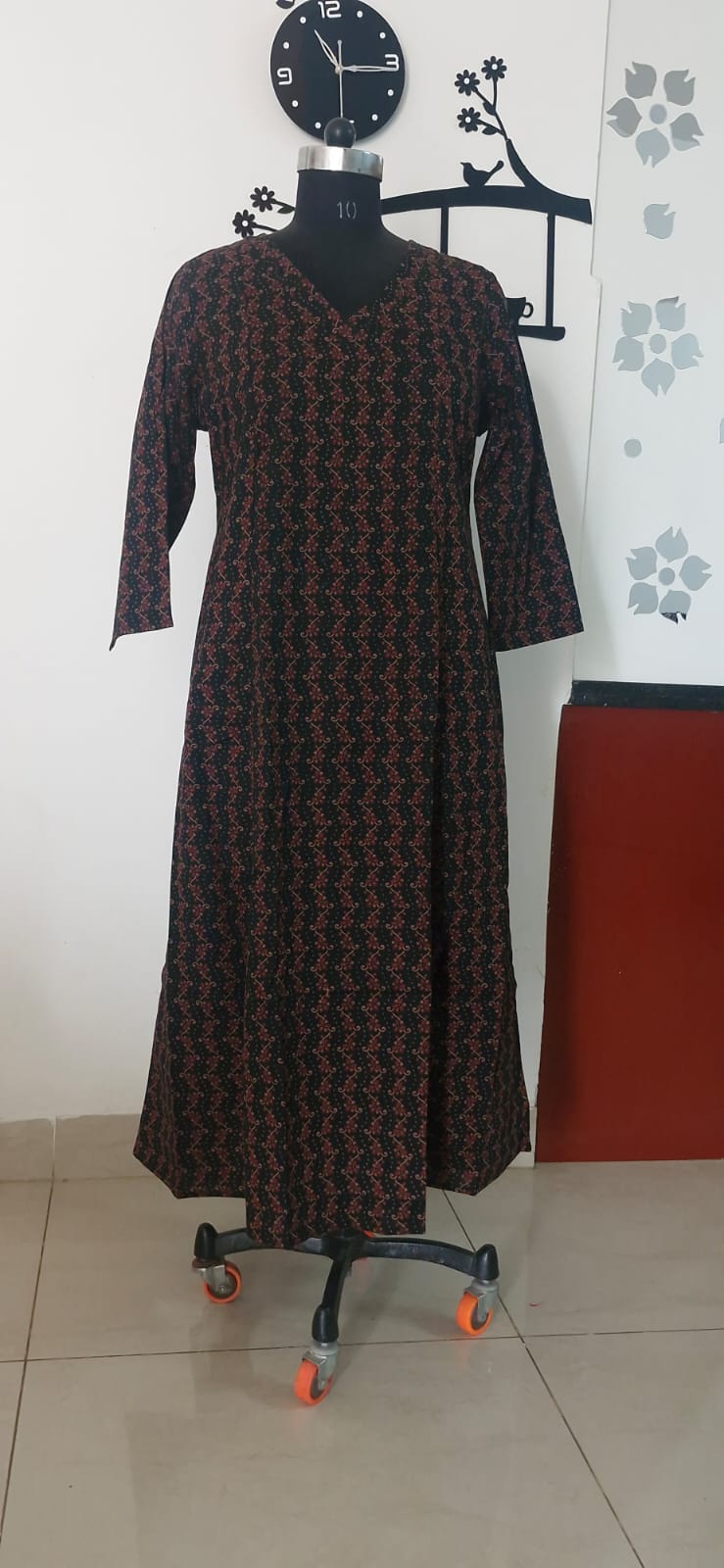 Black and coffee brown Aline kurta