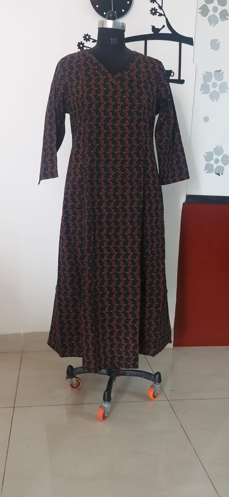 Black and coffee brown Aline kurta