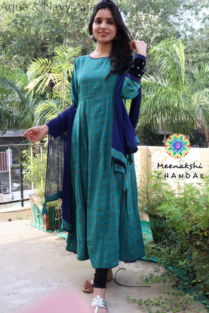 Aqua & Anavy Anarkali Limited Edition
