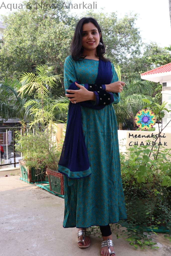 Aqua & Anavy Anarkali Limited Edition