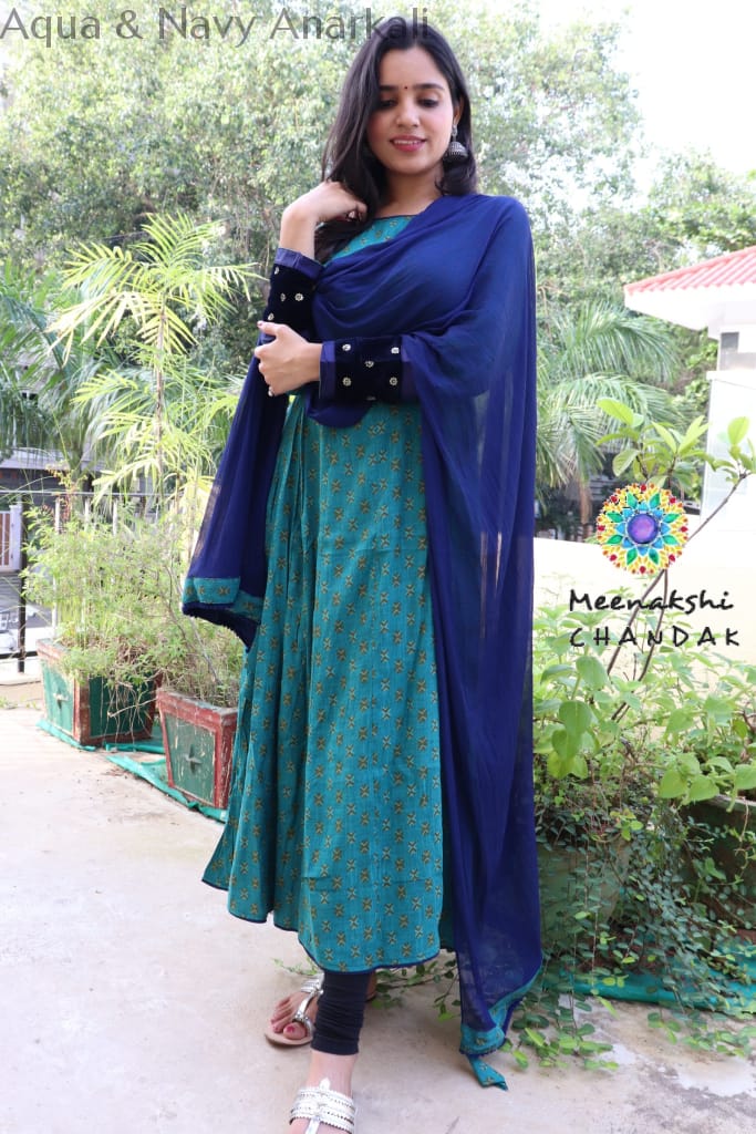 Aqua & Anavy Anarkali Limited Edition