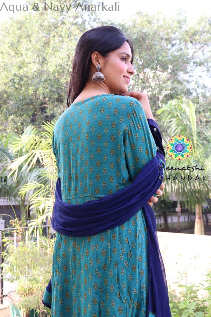 Aqua & Anavy Anarkali Limited Edition