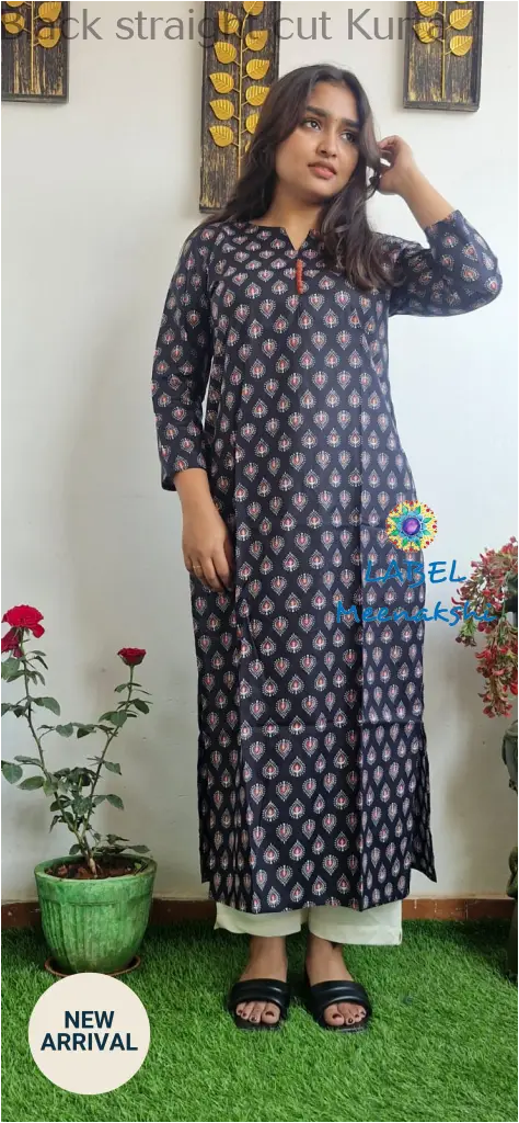 Black straight cut kurta KURTAS