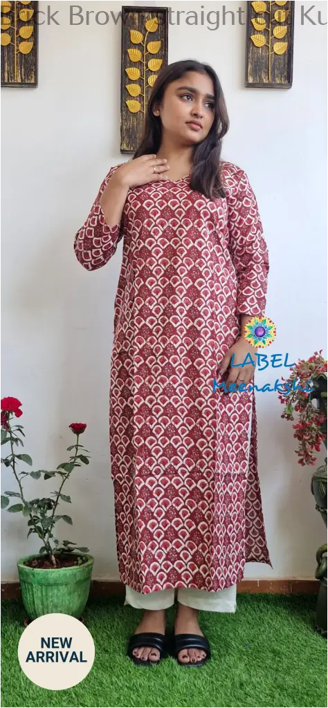 Brick Brown straight cut kurta KURTAS