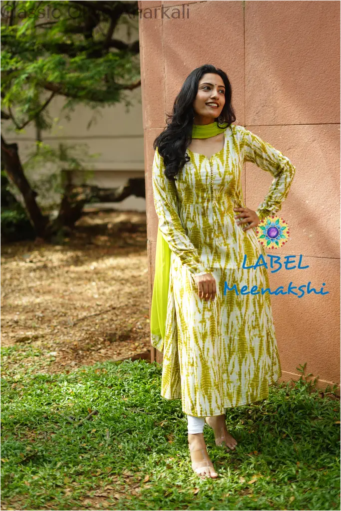 Classic Olive Anarkali SET T&D