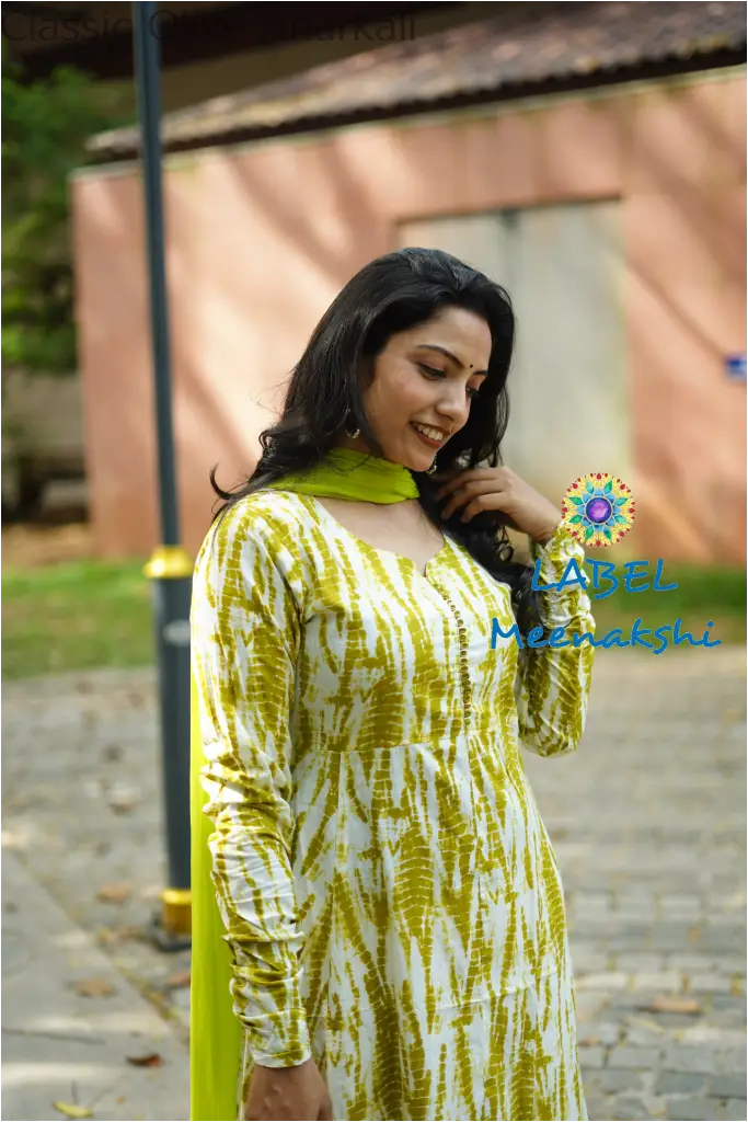 Classic Olive Anarkali SET T&D