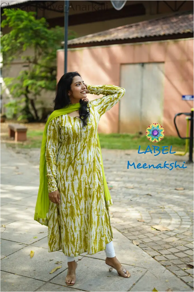 Classic Olive Anarkali SET T&D