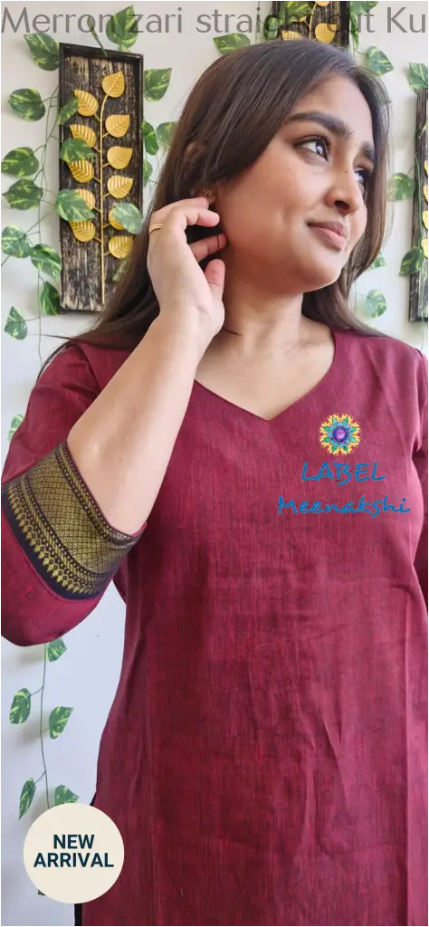 Merron zari straight cut kurta KURTAS