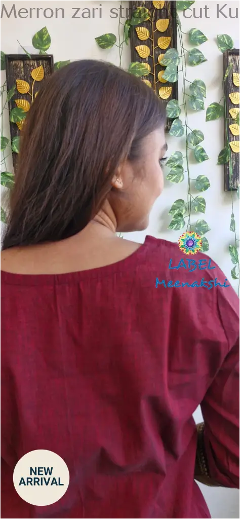 Merron zari straight cut kurta KURTAS