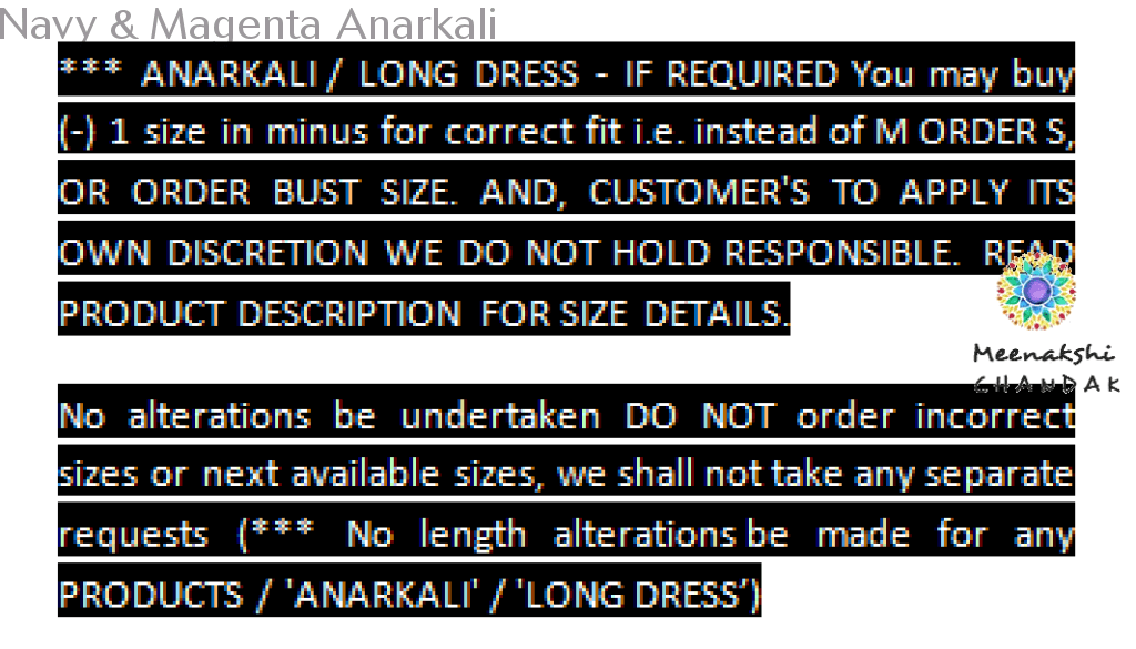 Navy & Magenta Anarkali Sets