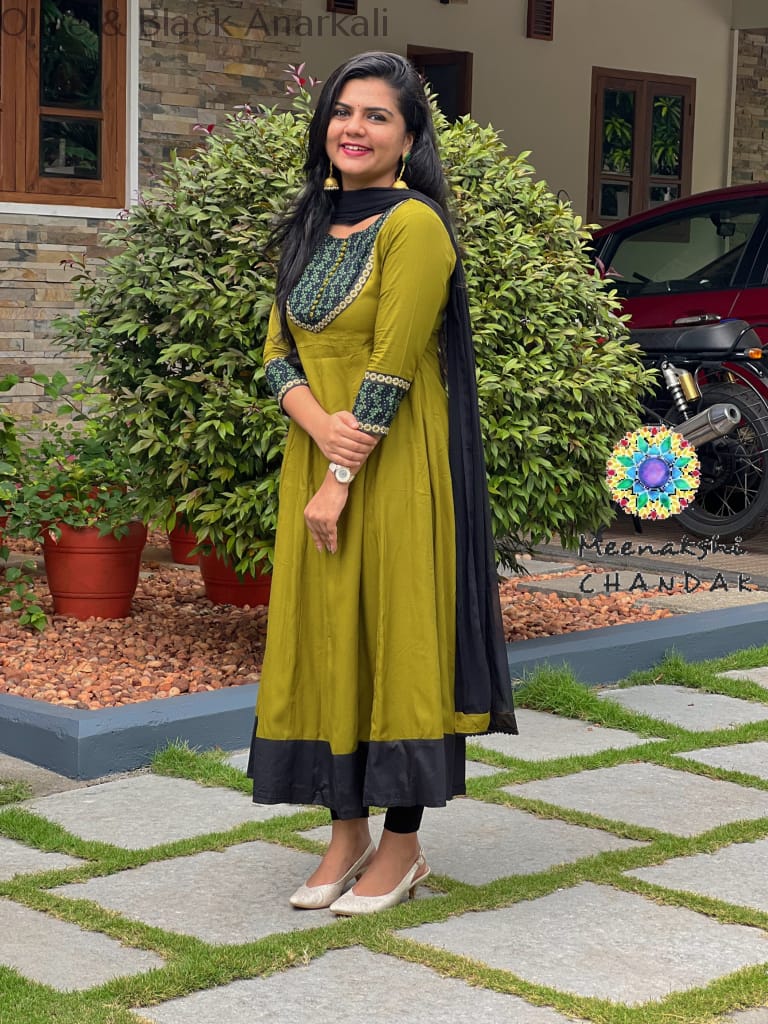 Olive & Black Anarkali Sets