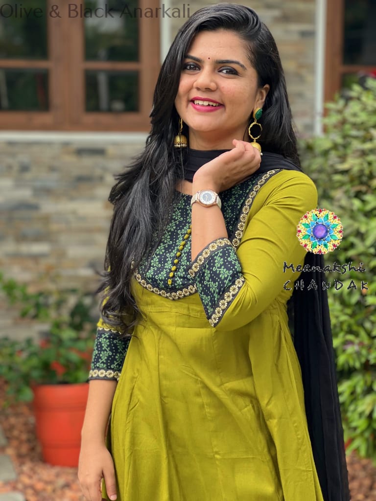 Olive & Black Anarkali Sets