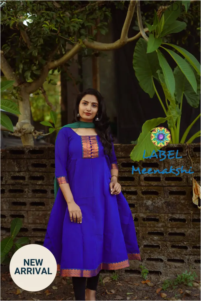 Royal blue zari Anarkali