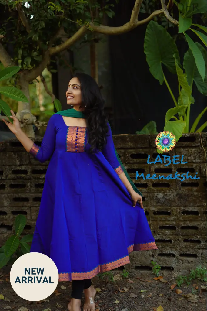 Royal blue zari Anarkali