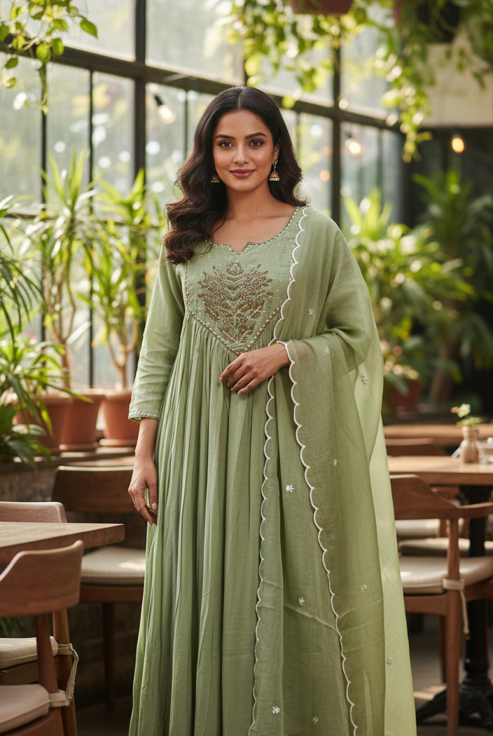 The Pastel story of Mul Chanderi - LGreen