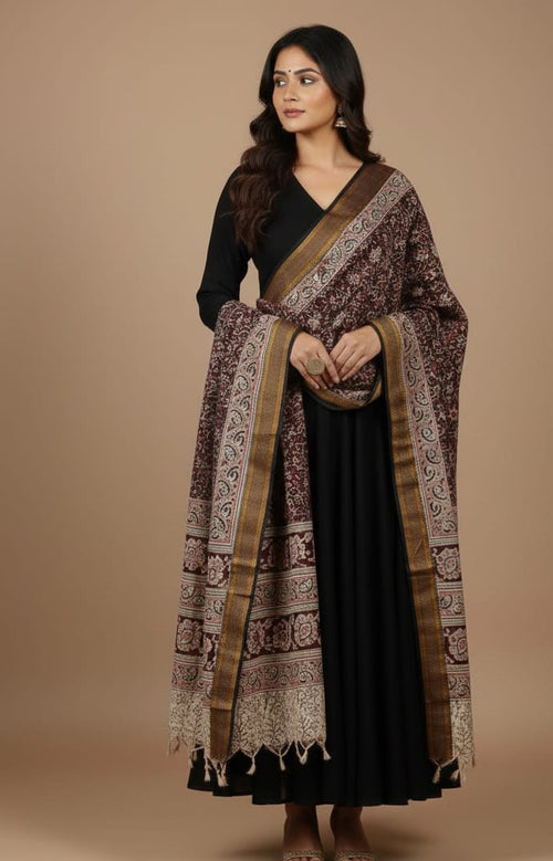 The Elegance of black with Kalamkari
