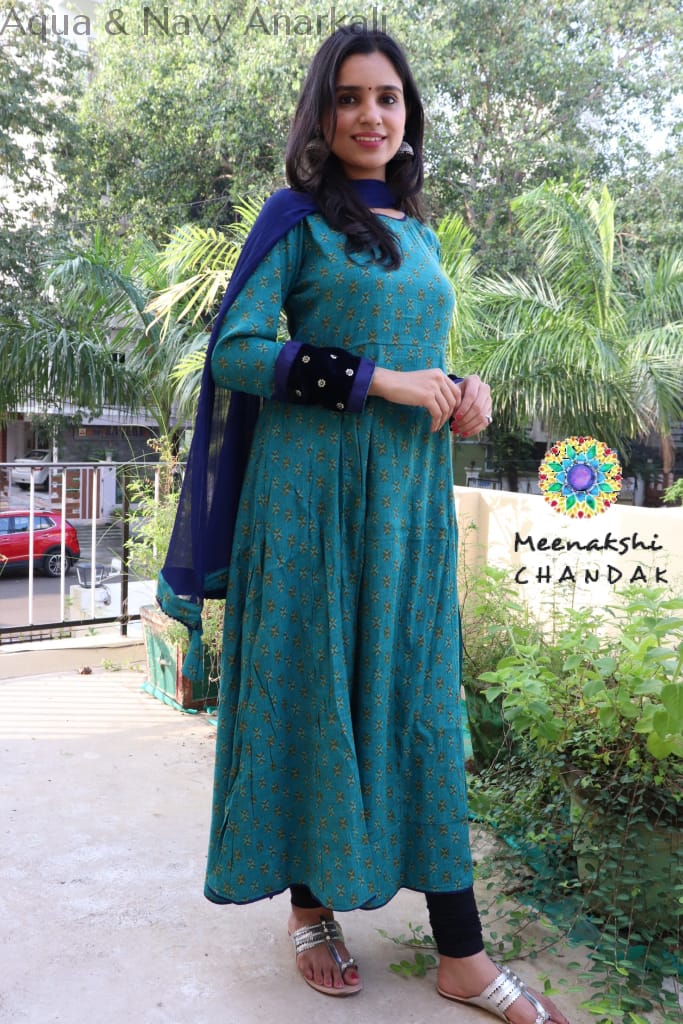 Aqua & Anavy Anarkali Limited Edition