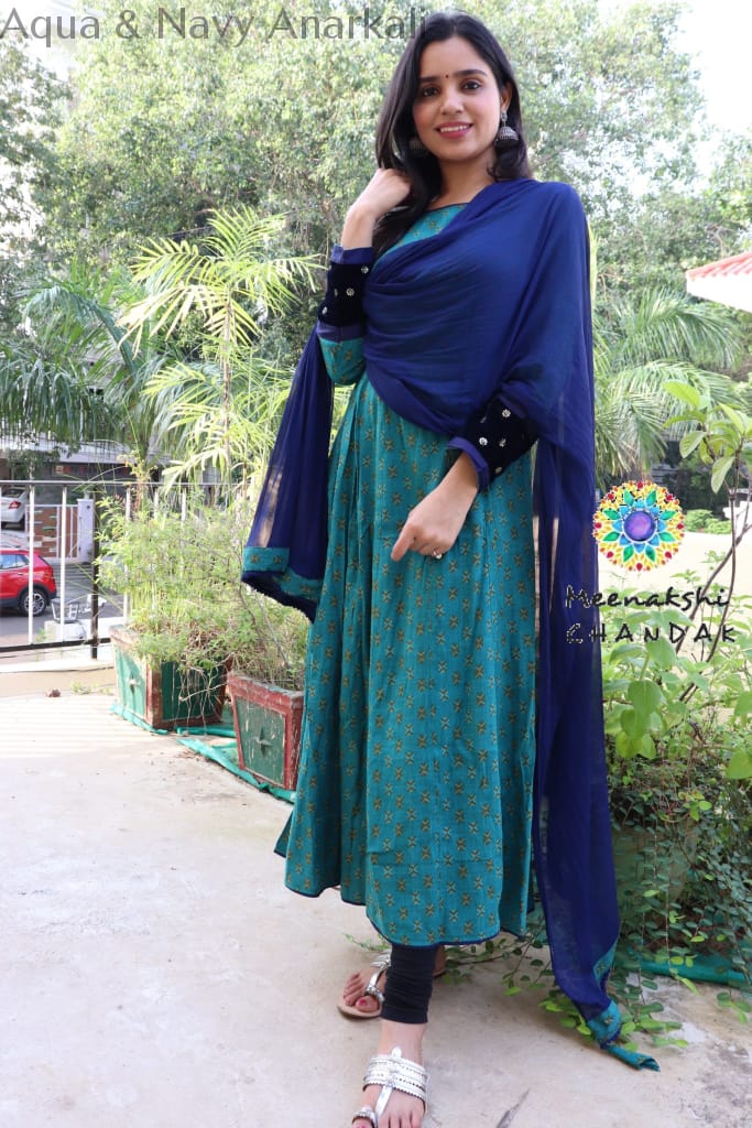Aqua & Anavy Anarkali Limited Edition