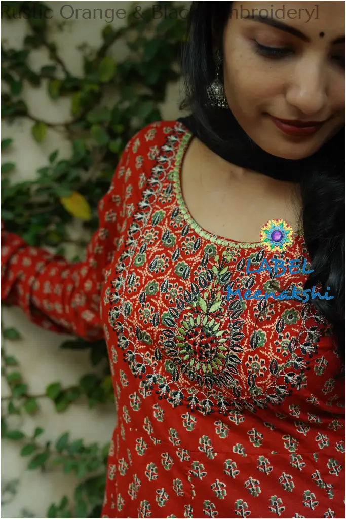 Rustic Orange & Black [Embroidery] SET T&D